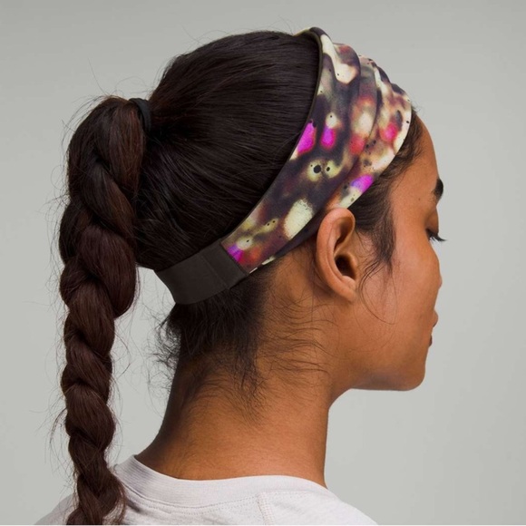 lululemon Women’s Fringed Fighter Nulu Headband Focus Splatter Reversible NWT - Picture 2 of 11